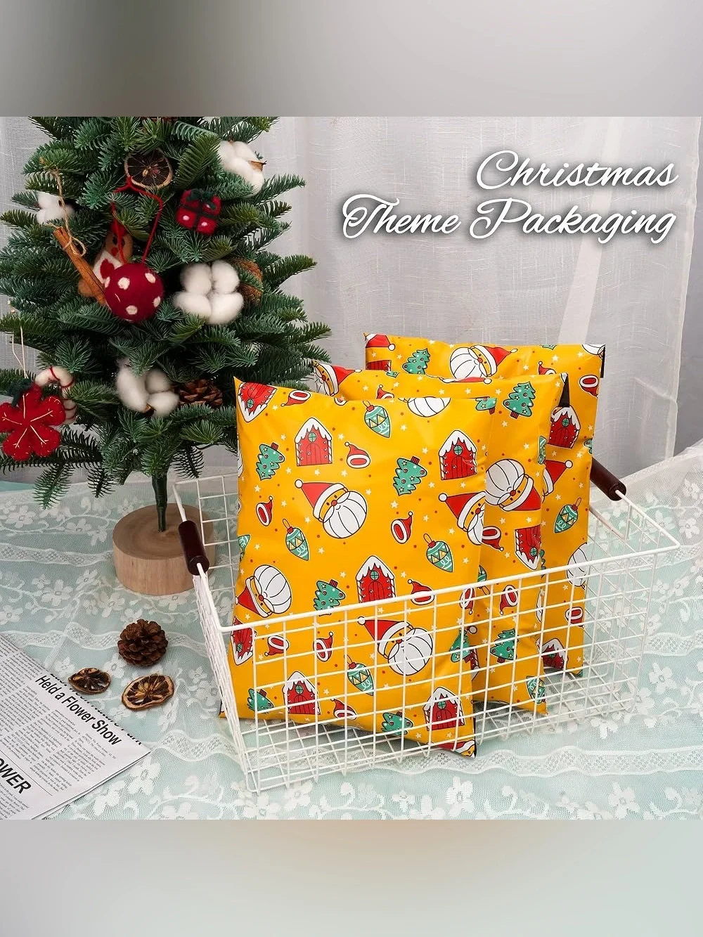 Santa Claus 20 Pack Poly Mailers 10 x 13 Inch Waterproof Non-padded